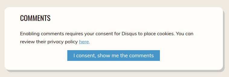 Comment consent screenshot
